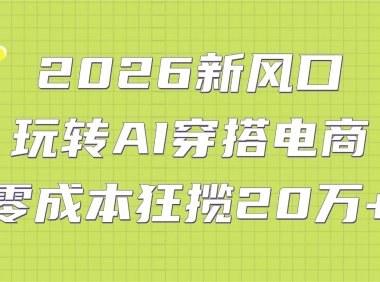 2026新风口:玩转AI穿搭电商,零成本狂揽20万+